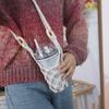 Hand-woven Hanging Bottle Net Bag Hollow Out Coffee Cup Holder Knitting Water Bottle Holder  Hiking