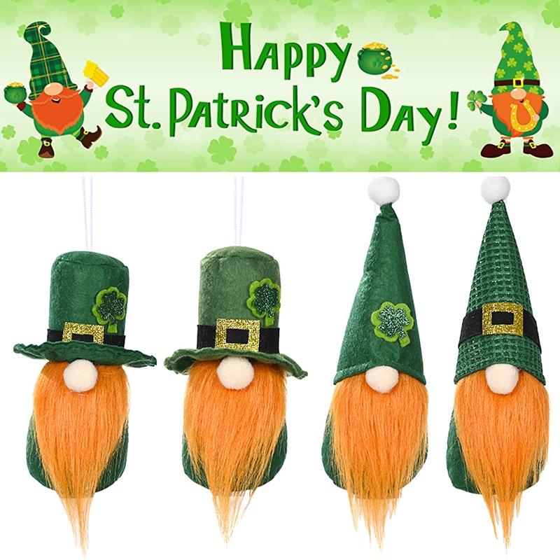 Celebrate St. Patrick's Day With Gnomes Plush Toy Shamrock Faceless Gonk