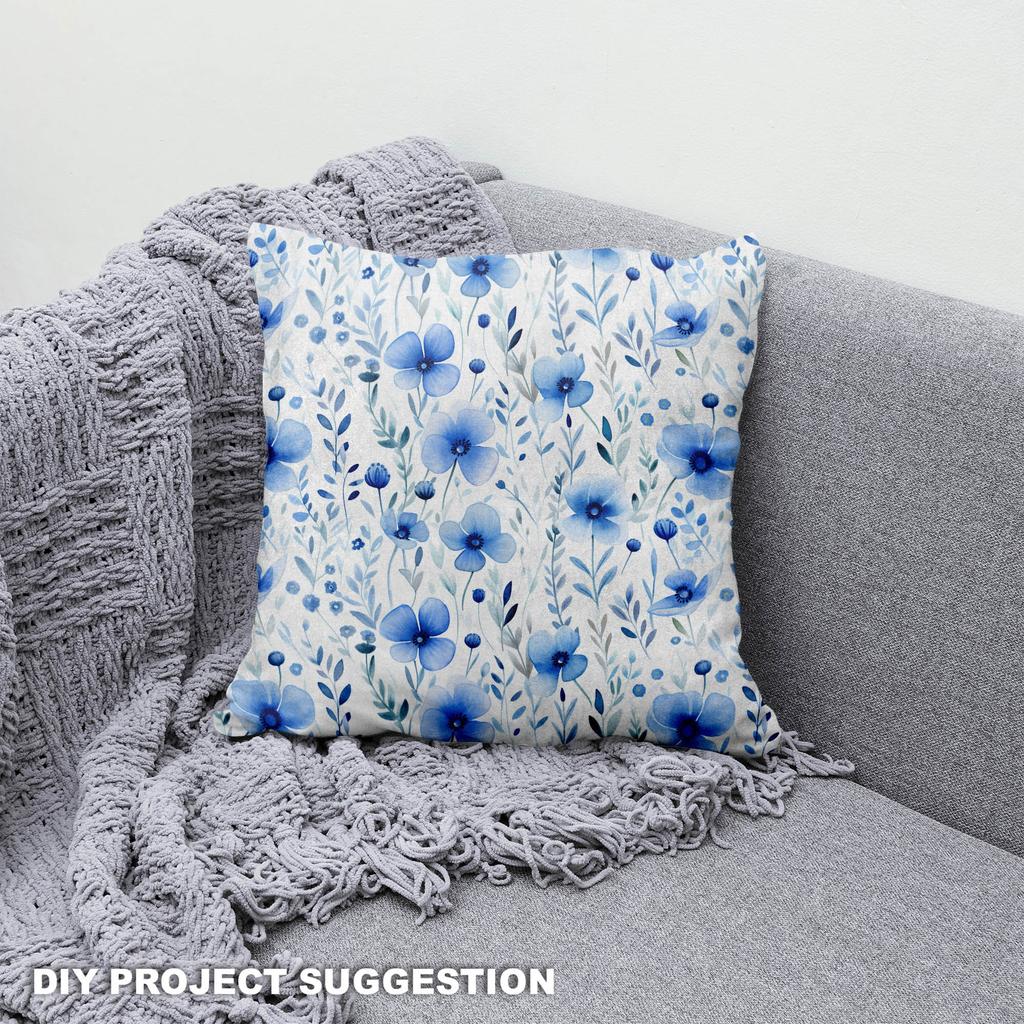 Royal Samt Stoff Polyester Zum Nähen - Motiv Blumen - Rdx2768