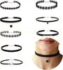 6pcs Women’s Black Lace Choker Necklace Set