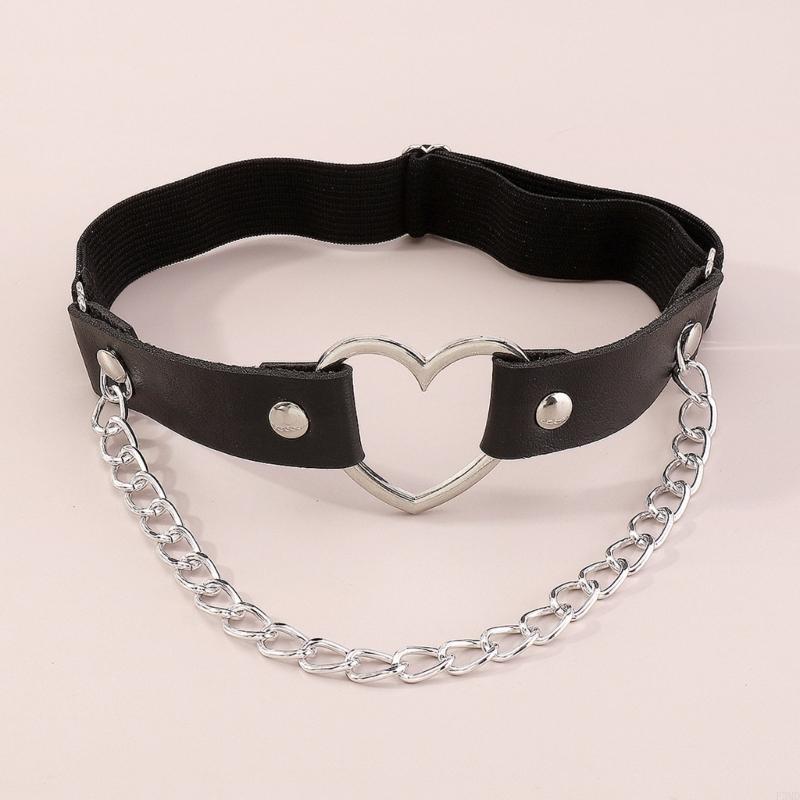 Modern Heart Hollowed Leg Chain Leg Jewelry for Music Festival and Night Party F3MD