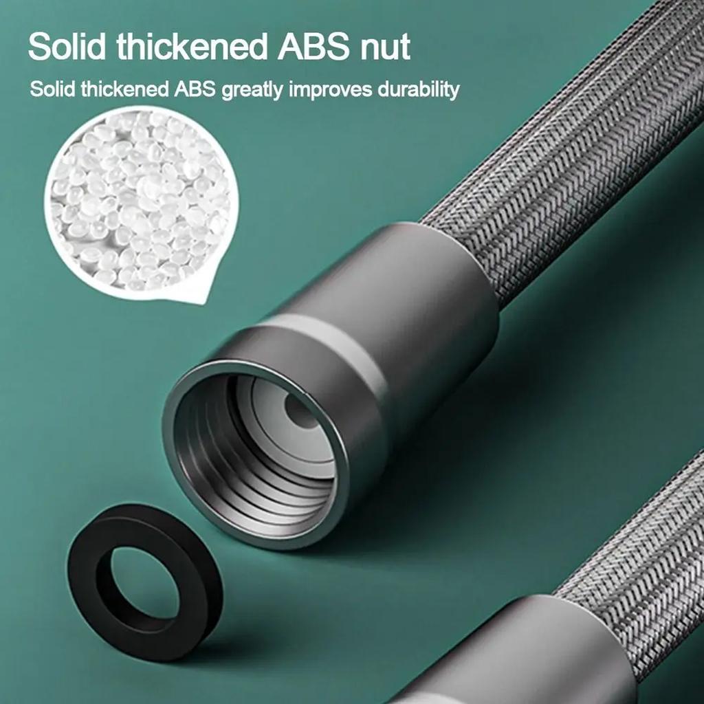 Upgraded Woven Shower Hose Anti Burst Tangle Free High Flow Pressure Shower Hose with Magnetic Connection Universal Metal Durability