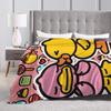 Yellow Duck Love Super Soft Blanket  Boy Girl Plush Throw Blanket Graphic Outdoor Flannel Bedspread Sofa Bed Cover