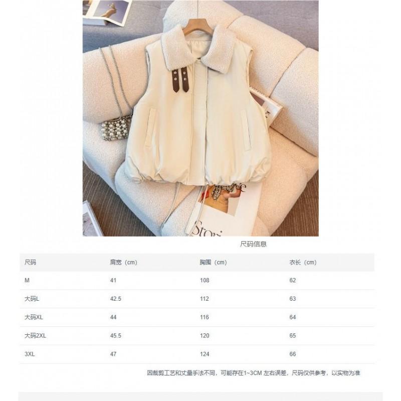 Womens Oversized Puffer Vest 2026 Fall Winter Plus Size Loose V-Neck Hooded Cotton-Padded Sleeveless Coat