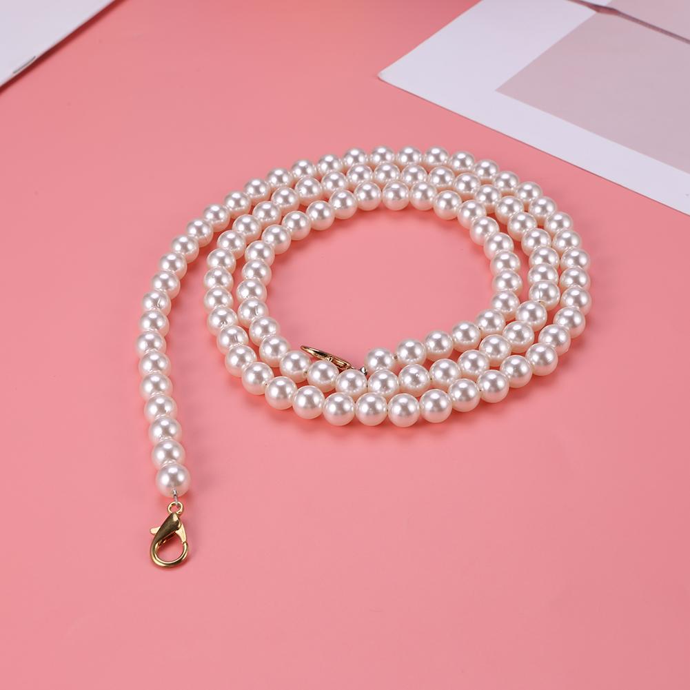 AU Pearl Strap for Handbag Purse Belt Handle Replacement Chain Women Shoulder St