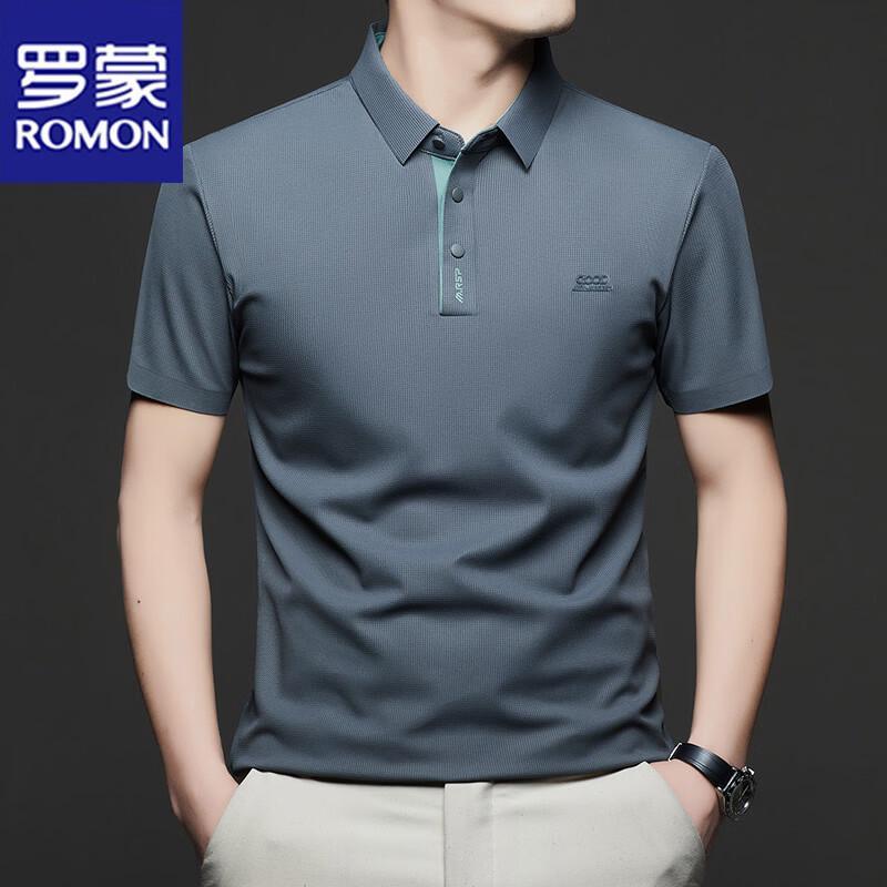 ROMON Men s Short Sleeve Casual Polo Shirt 50