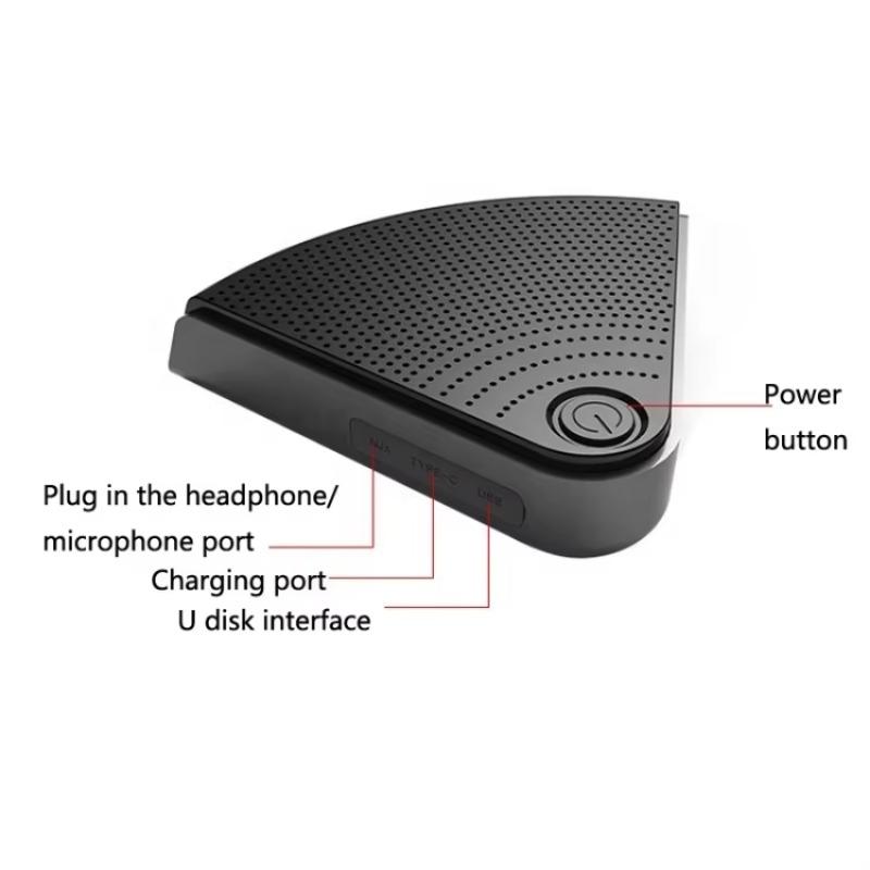 Конференц-динамик и микрофон, USB и Bluetooth-динамик с 3 микрофонами с шумоподавлением для домашнего офиса, совместимый с iOS и Android