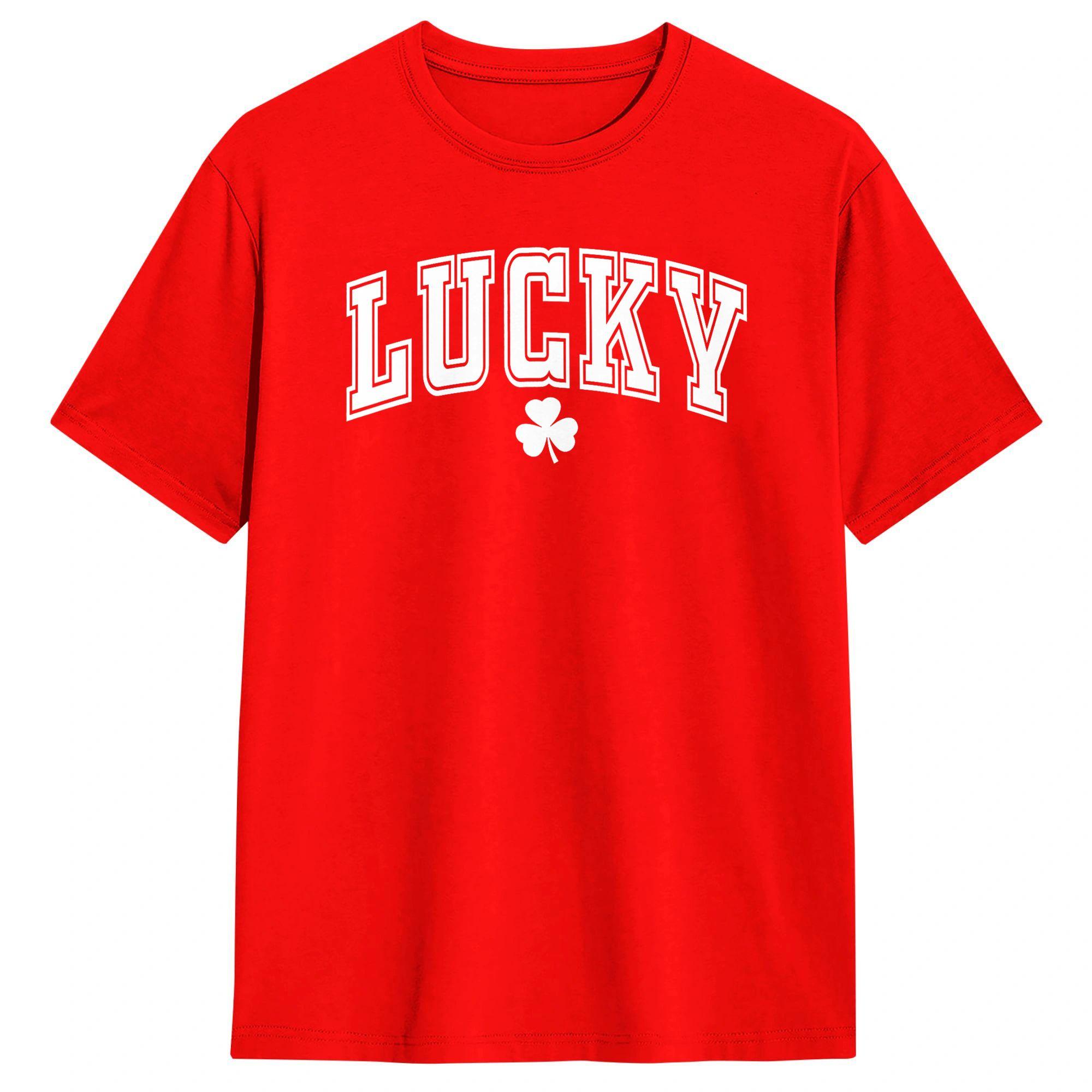 Vintage T Shirt Summer St Pattys Day Lucky Shamrock St Patricks Day Novelty TShirts Cotton Tshirt Unisex Retro Short Sleeve Tees S