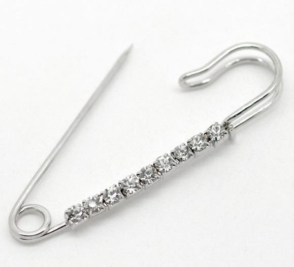 1/3/5/10 Pezzi Spilla di Sicurezza Spilla con Diamante Bianco Accessori Abbigliamento Donna Spilla Fissaggio Fai da Te Accessorio Fatto a Mano