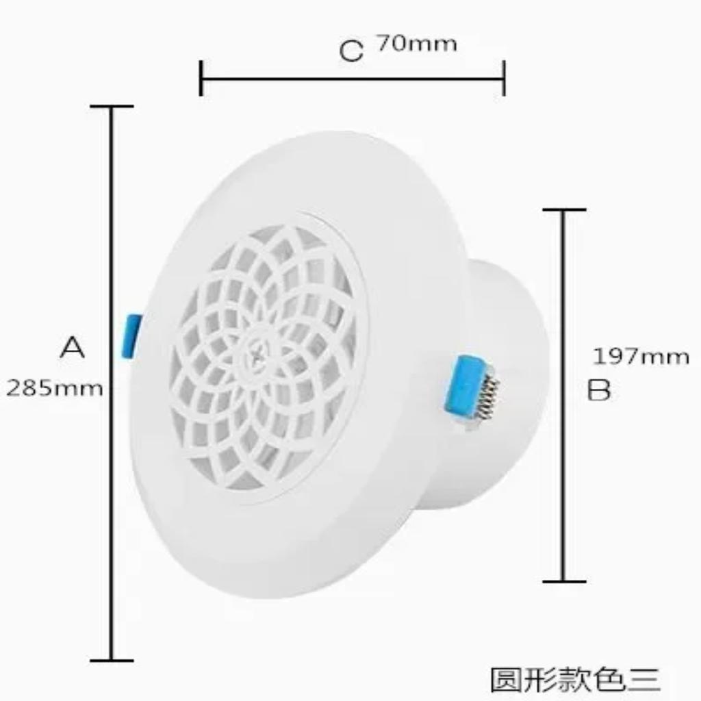 Nastavitelná žaluzie, větrací ventil, mřížka odsávacího ventilu 75-200 mm, kulatý difuzor z ABS plastu, ventilační kryt, vnitřní systém čerstvého vzduchu