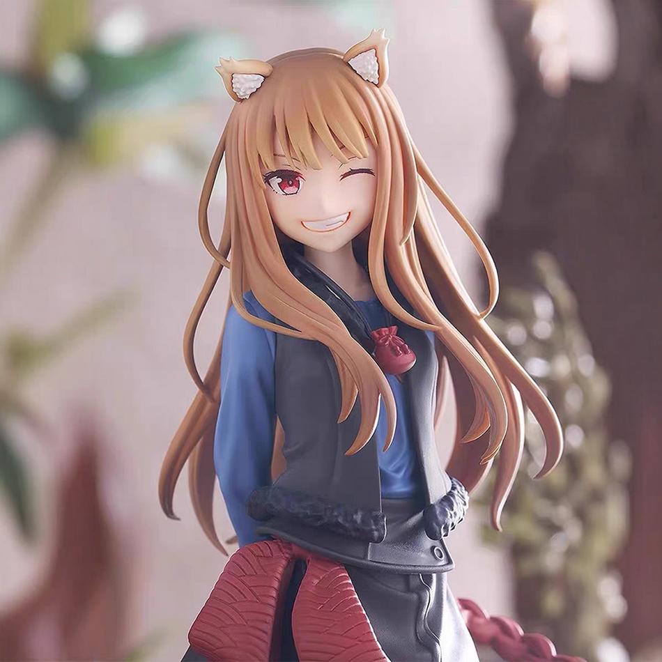 17cm Spice and Wolf: MERCHANT MEETS THE WISE WOLF Anime Figure Wolf Holo Action Figure PVC Collectible Ornaments Model Toys Gift
