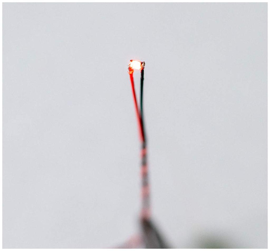 HiQ Parts LED Series 2 LED for Plastic Model Kits One-Touch Pre-Wired Ultra-Small Lamps, Red, 2-Pack, (LEDS-RED)