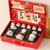 Wedding Tea Set: Bride's Dowry Tray & Teapot Gift for Engagement Celebrations
