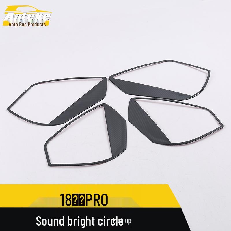18 Qin PRO Door Speaker Bright Ring Cover - Stainless Steel Trim