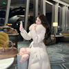 Fashionable Women's Mid-length Down Jacket - New Winter Collection High-end Cinched Waist Over-the-knee Coat