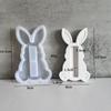 Hollow Easter Ornament Silicone Mold Rabbit Shape Decorative Gift Box Plaster Mold Handmade DIY Chocolate Holder Casting Molds