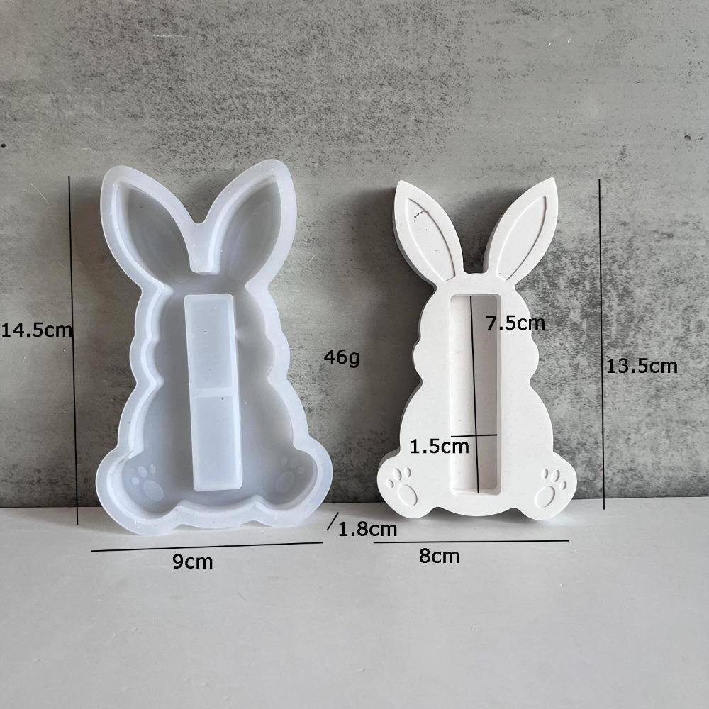 Hollow Easter Ornament Silicone Mold Rabbit Shape Decorative Gift Box Plaster Mold Handmade DIY Chocolate Holder Casting Molds