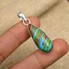Beauteous Rainbow Calsilica Gemstone Handmade 925 Sterling Silver Jewelry Pendant For Women