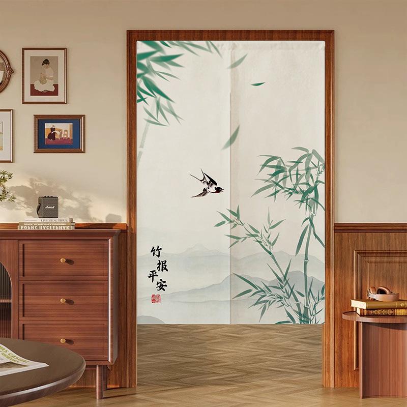 Hochwertiger, stanzfreier Toiletten- und Türdurchgangs-Trennvorhang für Bad und Schlafzimmer - Ölbeständiger Halber Vorhang für Küchengebrauch