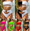 Women's Metal Buckle Bandeau Bandage Bikini - Style 2043
