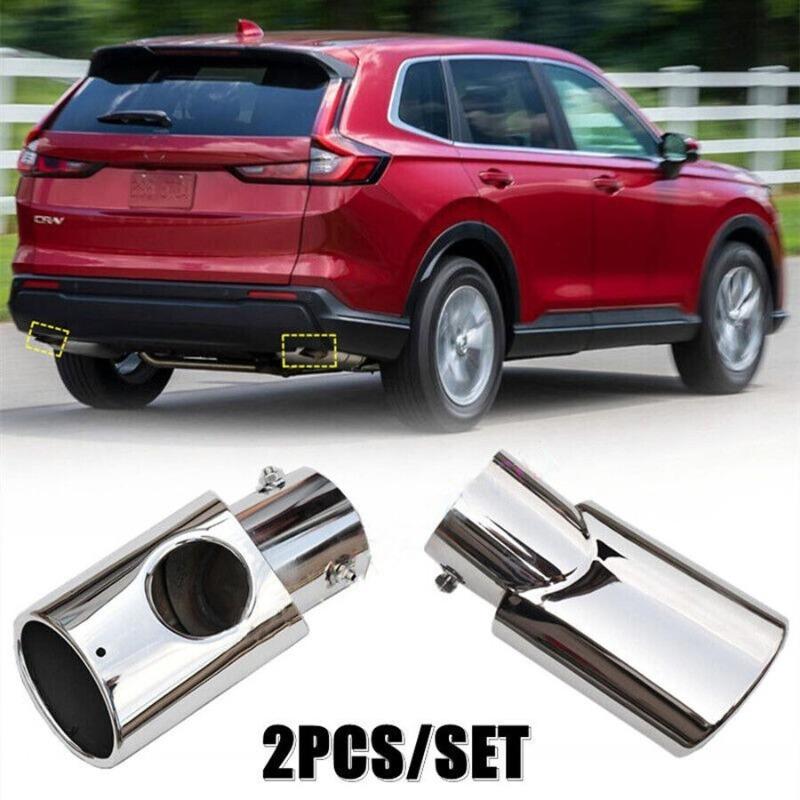 2PCS Exhaust Muffler Tail Pipe Tip Tailpipe Trim FOR HONDA CR-V CRV 2024