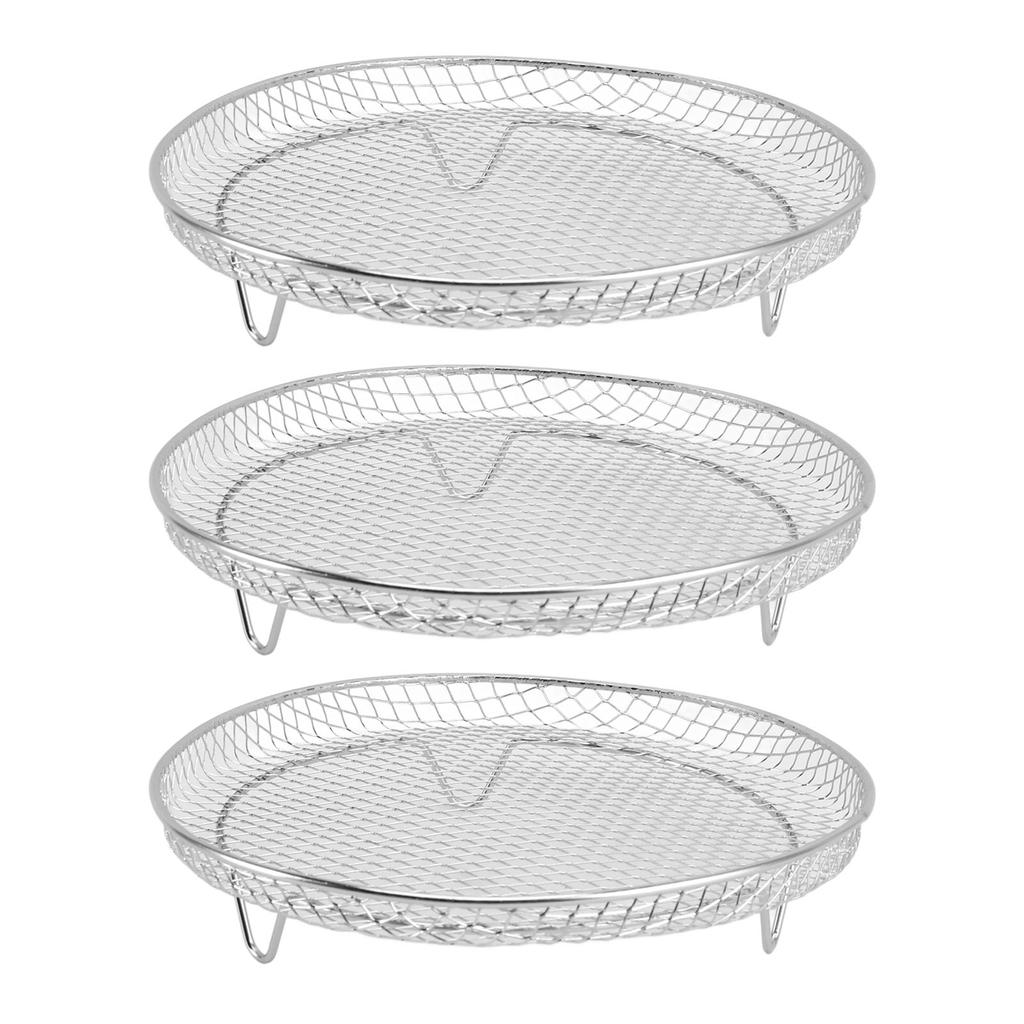 3PCS Fryer Rack Set 304 Stainless Steel Stackable Multi Layer Dehydrator Rack 8 Inch Fryer Accessories