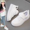 2025 Spring and Autumn Little White Shoes Girls' Children's Sneakers New Leather Surface Waterproof Boys' Board Shoes Casual Students