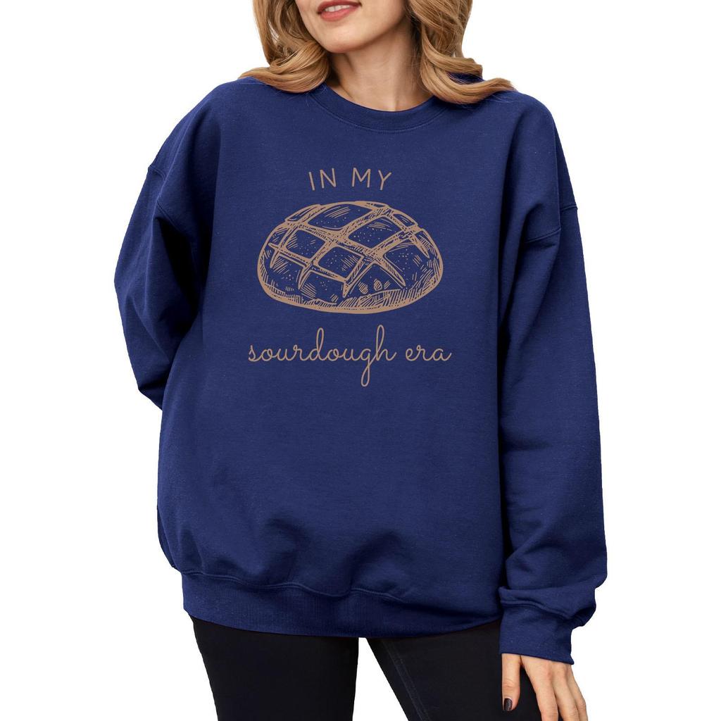 Autumn Winter American Style Printed Loose Round Neck Long Sleeve Hoodie