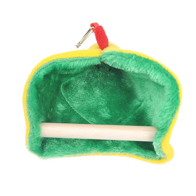 Cute Bird Parrot Nest Soft Plush Bird Parrot Hammock Warm Hanging Bed Snuggle Hut Warm Bird Tent Nest Standing Branch Toy House