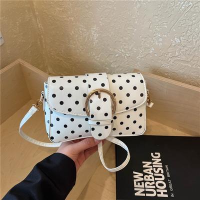 Women Simple Polka Dot Small Square Crossbody Shoulder Daily Bag