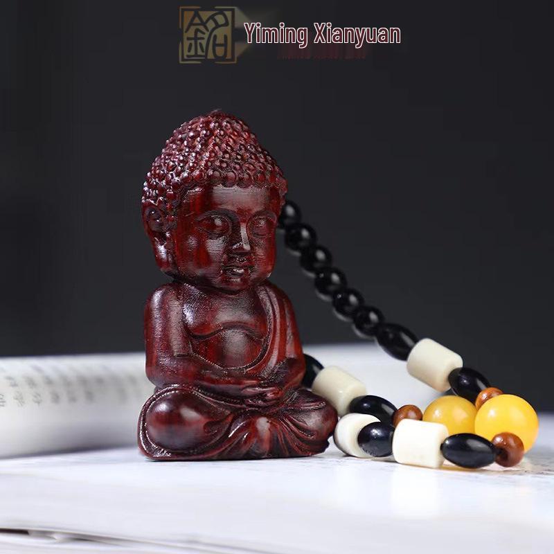 Rosewood Carved Pixiu Ornament: Gourd & Dragon Turtle Handicraft