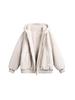 Unisex Lychee Pattern Heavy-Duty Hooded Leather Jacket with Fur Collar - Thickened Winter Coat