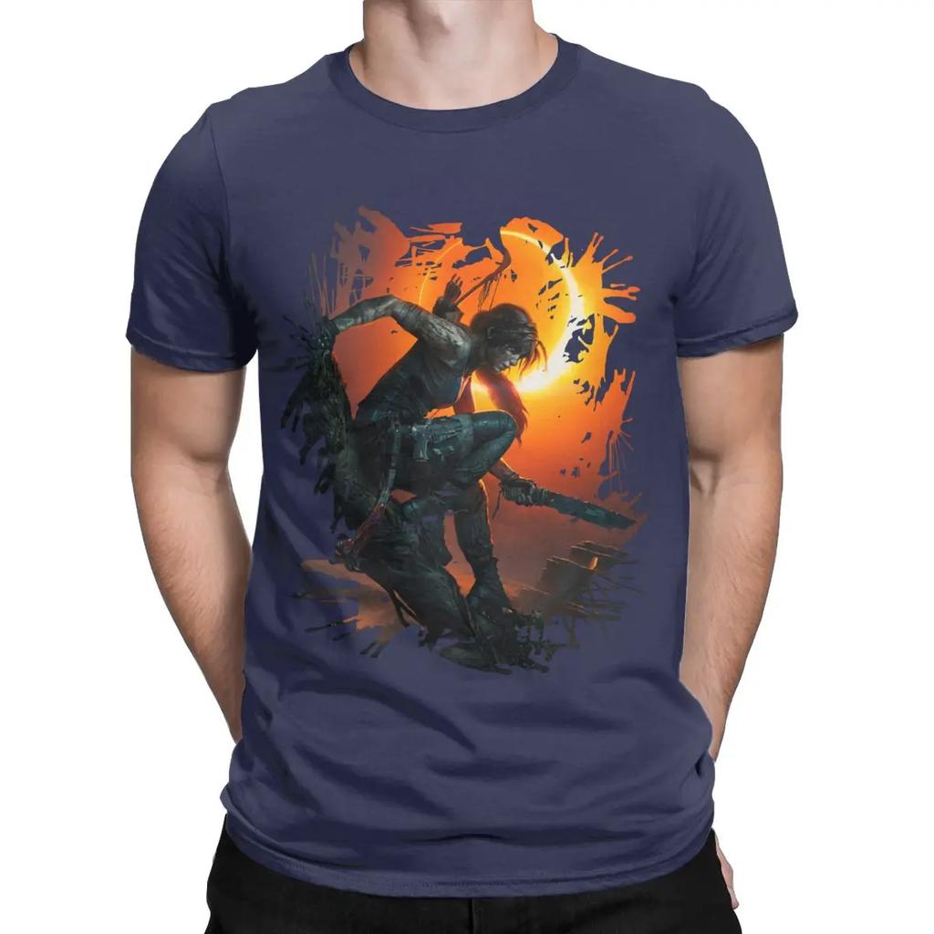 2026 FrühlingSommer Retro Elektronisches Entschlüsselungsspiel Lara Charakter Grab Relikte Sportfan Geschenk Kurzarm Street Style