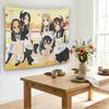K-On!! Maid Outfit Anime Tapestry, Cute Girl Group Wall Hanging For Bedroom Dorm, Manga Fan Decor Poster