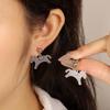 Playful Metal Animal Dangle Earrings Women Cute Pony Drop Earrings Minimalist Stylish Elegant Banquet Party Jewelry Accessories