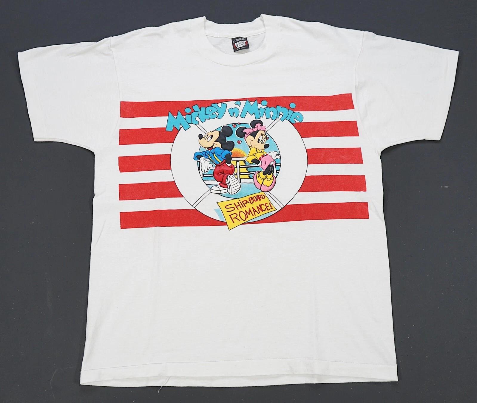 Rare VTG SCREEN STARS Mickey n Minnie Mouse Ship-Board Romance T Shirt 90s SZ XL XL