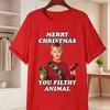 Home Alone Movie Cotton Unisexs TShirt Funny Kevin McCallister  Gang Facepalm Print Tees Christmas Short Sleeve Casual Shirts