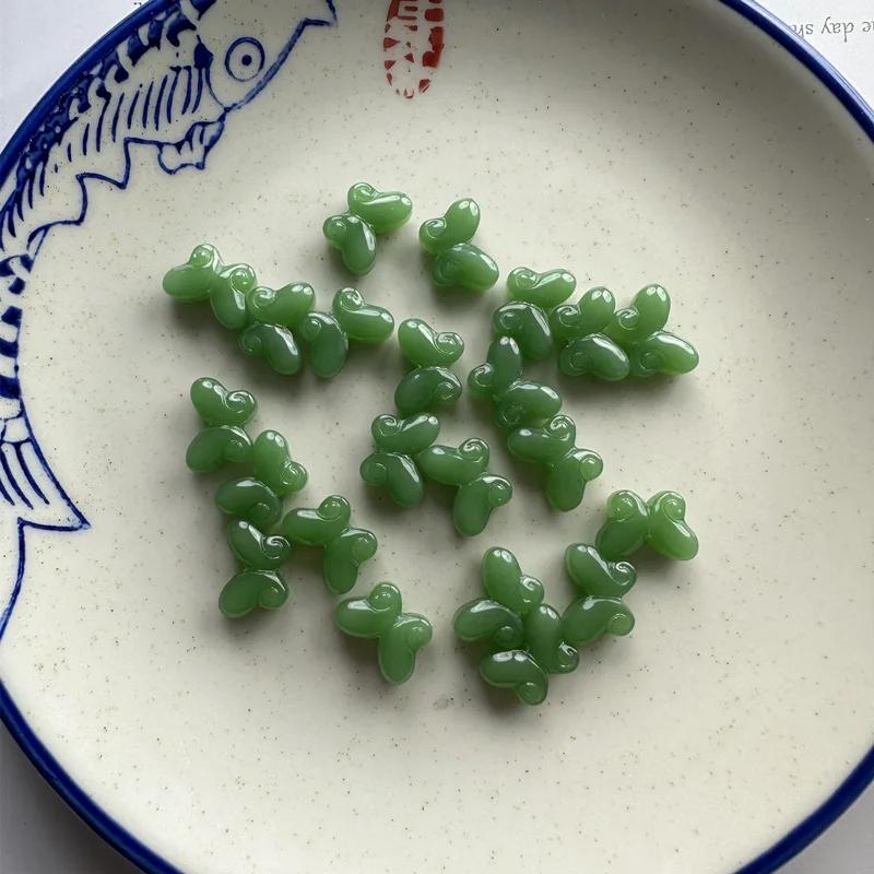 DW03 20pcs 10*14.5mm Cute Butterfly Lampwork Beads Glass Handmade Imitation Glaze Beads Simple Making DIY Bracelet Trend Beads
