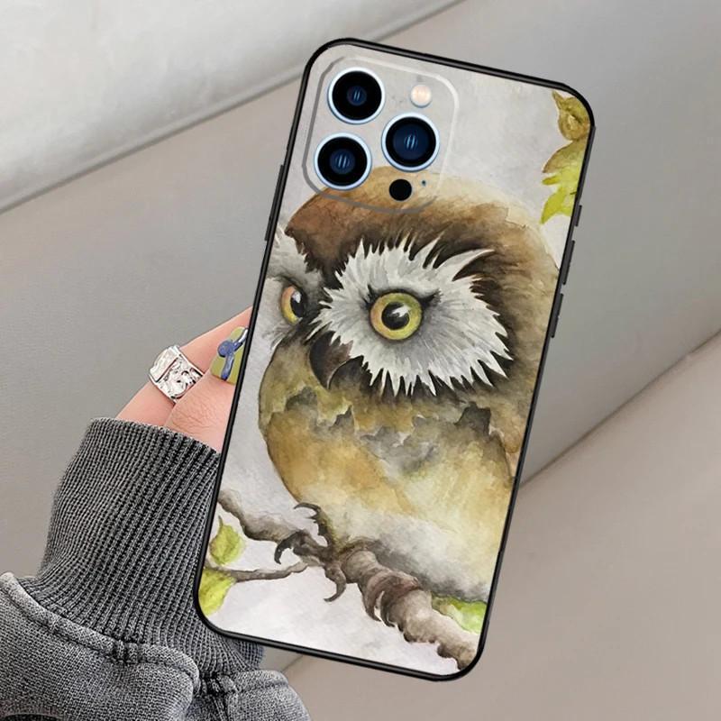

Чехол для мобильного телефона Apple IPhone15, чехол для мобильного телефона с мультяшной совой, защитный чехол с рисунком от падений, защитный чехол для мобильного телефона Huawei. iPhone 16 Plus