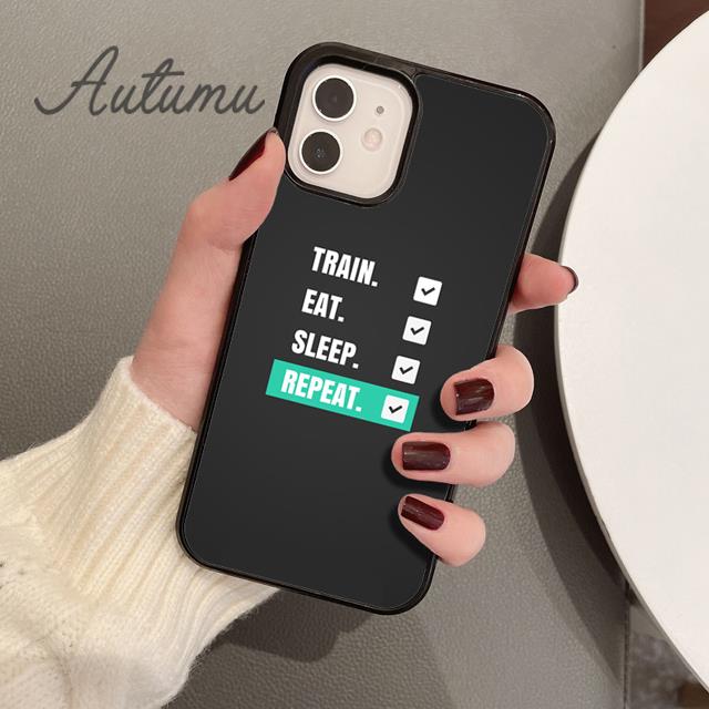 

EAT SLEEP RUN REPEAT Чехол для телефона iPhone 11 12 13 14 Pro Max mini X XR XS SE 2020 6S 7 8 Plus Samsung Galaxy S21 S22 Samsung S22ultra