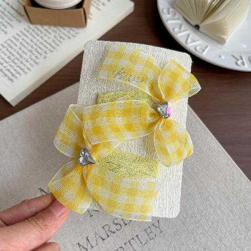 Koreanische Version von rosa und blau kariertem Liebes-Haarspange Haargummi wilde Kinder-Haaraccessoires Haarseil Seitenklemme