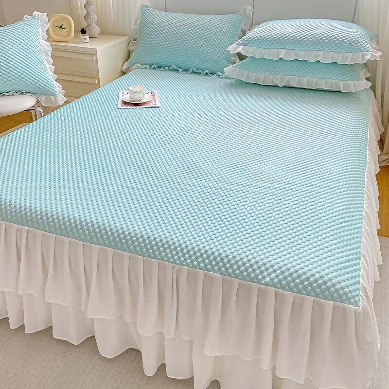 JingJingRS Summer Ice Silk Fitted Cooling Mat Set