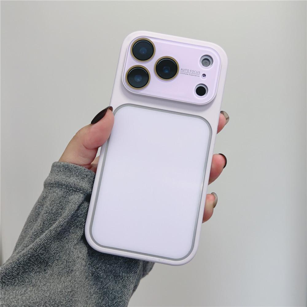 Brushed Texture iPhone 17 Pro Case with Lens Film - Drop-Proof for Models 15/14/16 Pro