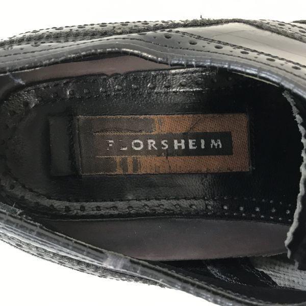 Florsheim Vintage Leather Full Brogue Wingtip Black 26.5-27.0(USED)