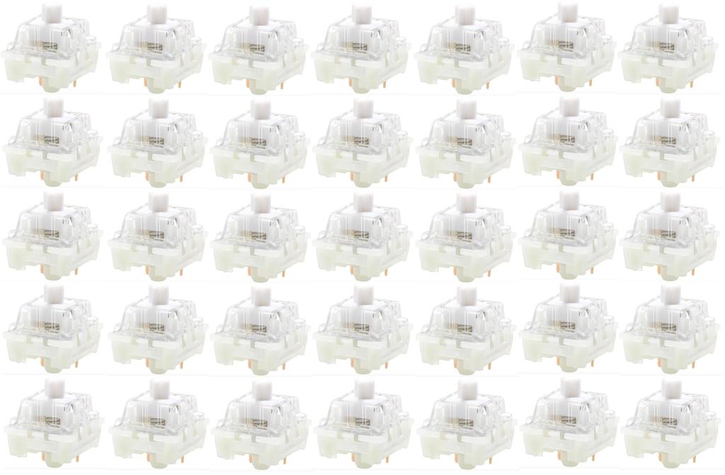 KTT Kang White V3 Switch 35szt Przełącznik do Klawiatury Mechanicznej Lubed