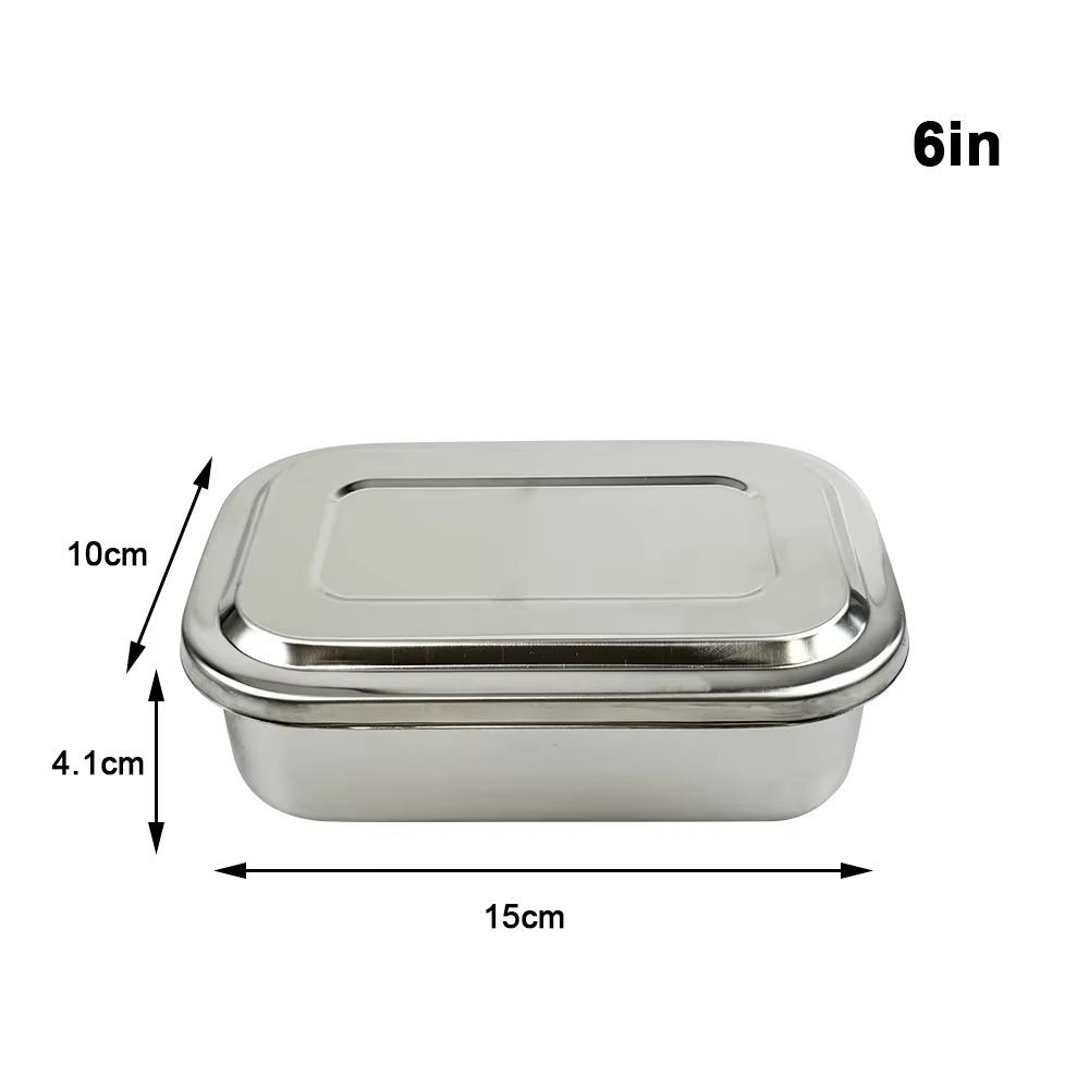 New Stainless Steel Dental Instruments Tray Rectangular With Lid Storage Box Silver Dental Tray