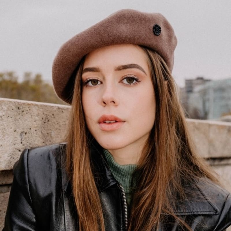 

poesiedame шерстяной берет_3 цвета Ivory