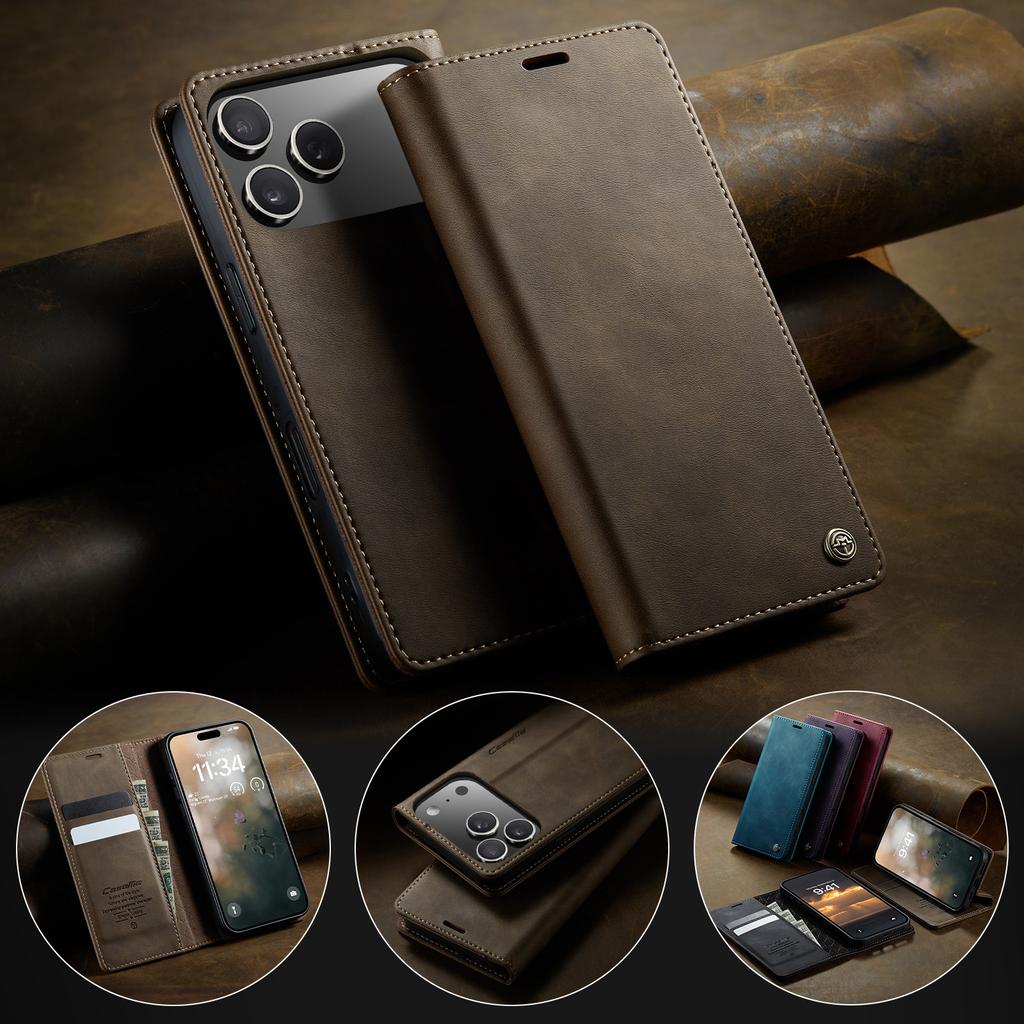 Für iPhone 18 Pro Max Luxuriöse Retro Magnetische PU-Leder Brieftasche Handyhülle Für iPhone18Pro Max Stoßfeste Kartenhalter Tasche Abdeckung