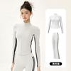 Yoga Suit Women's Spring Sports Top Slim and Thin Stand-up Collar Zipper Long Sleeve Running Training Fitness Jacket