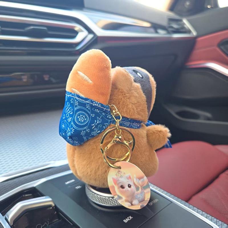 

1 шт. забавная плюшевая кукла капибара картофель фри хлеб серия гурманов брелок еда капибала кулон мультяшное животное брелок